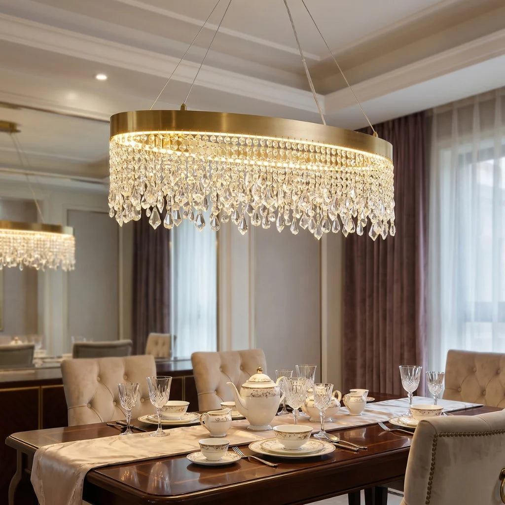 Modern chandelier light fixture for elegant living room decor