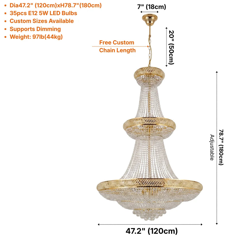 Modern chandelier light fixture for elegant living room decor