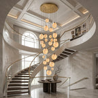 Marble Staircase Chandelier for Tall Foyers & Stairwells
