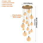 Marble Staircase Chandelier for Tall Foyers & Stairwells