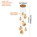 Marble Staircase Chandelier for Tall Foyers & Stairwells