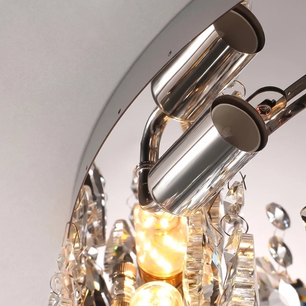 Rain Modern Crystal Ceiling Lamp for Living Room & Dining Room