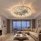 Rain Modern Crystal Ceiling Lamp for Living Room & Dining Room