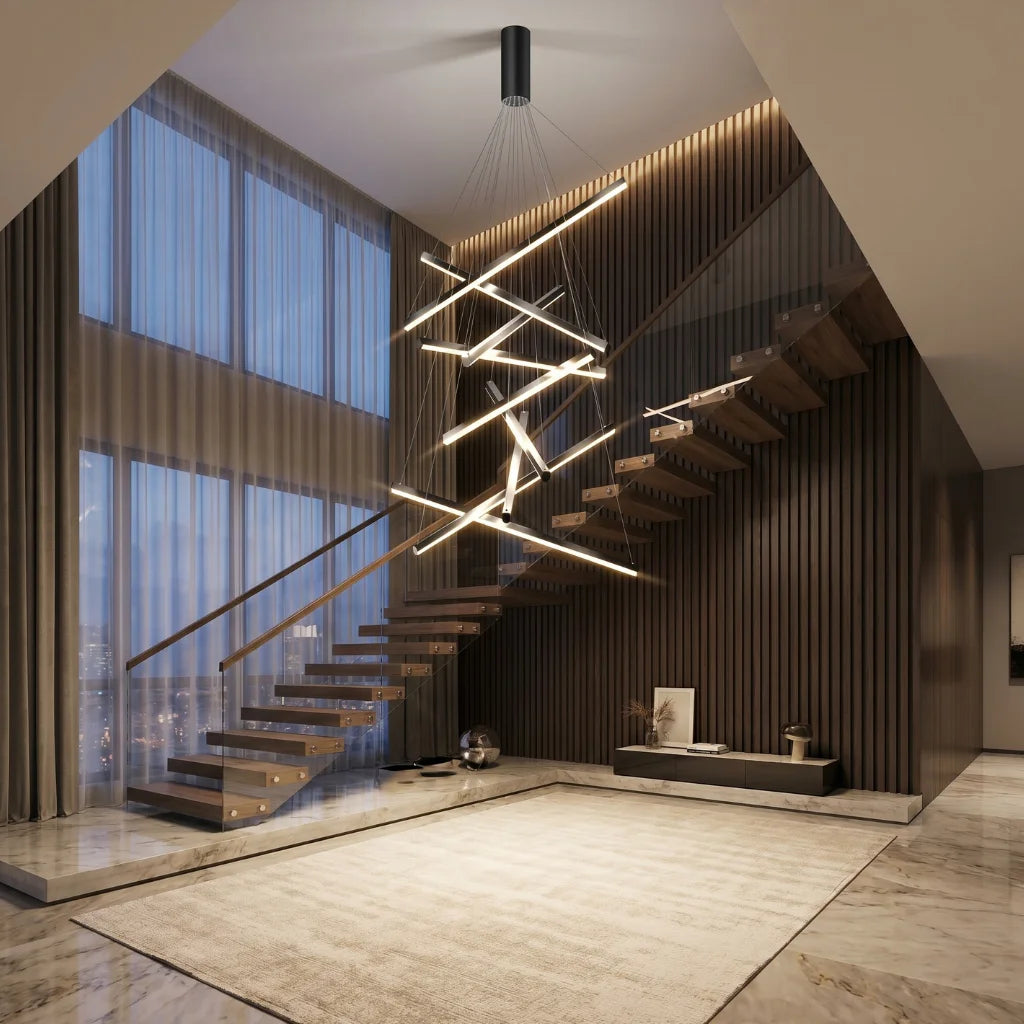 YOOGEE statement chandelier for dining room and foyer lighting