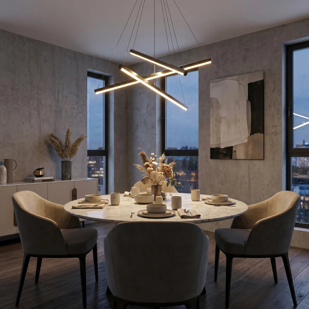 YOOGEE luxury crystal chandelier for modern dining room lighting