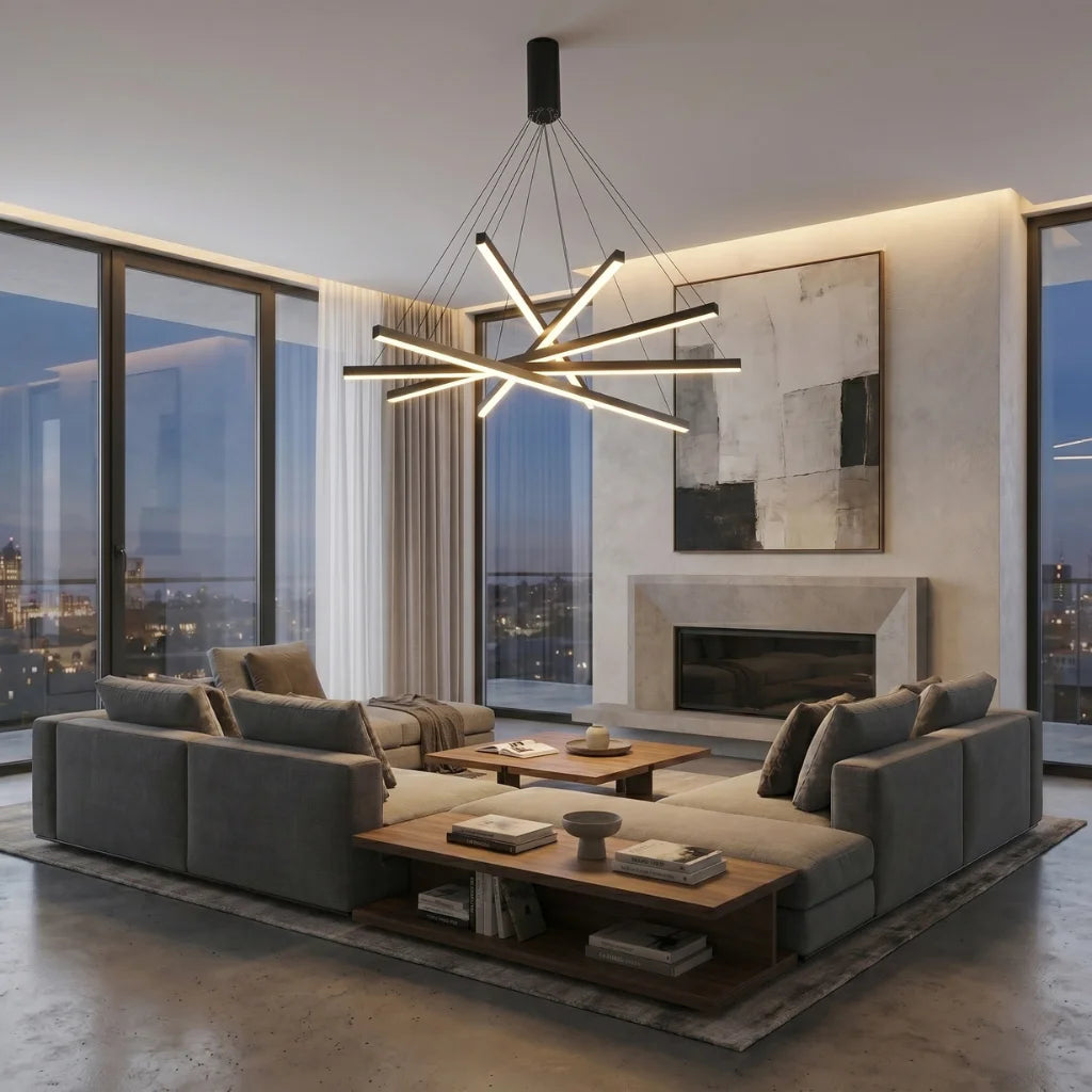 YOOGEE luxury crystal chandelier for modern dining room lighting