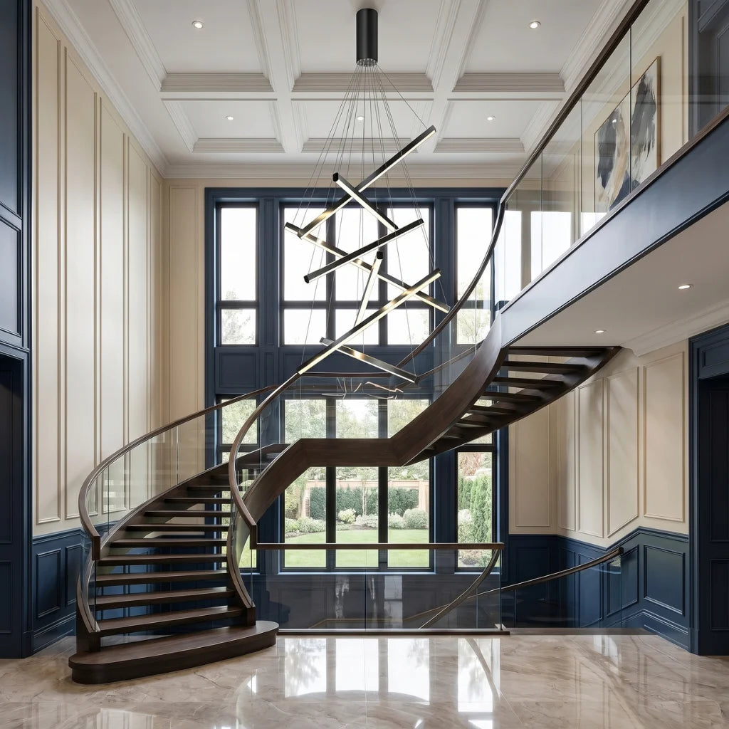 Luxury ceiling chandelier for upscale American home interiors