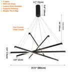 Modern chandelier light fixture for elegant living room decor