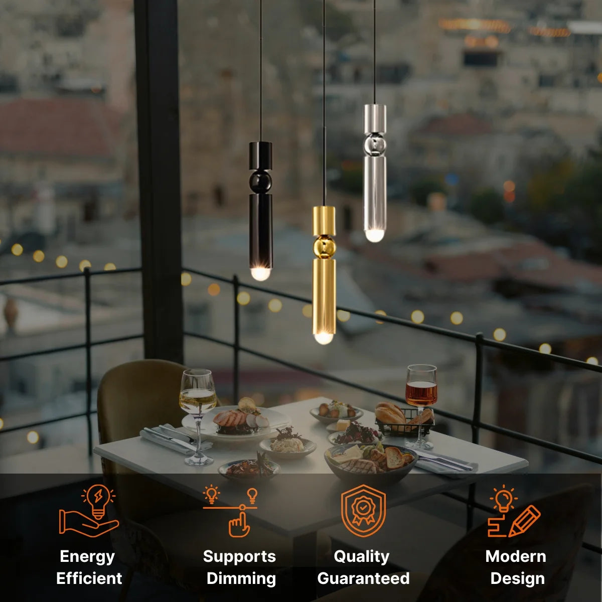 Flick Chrome Chandeliers