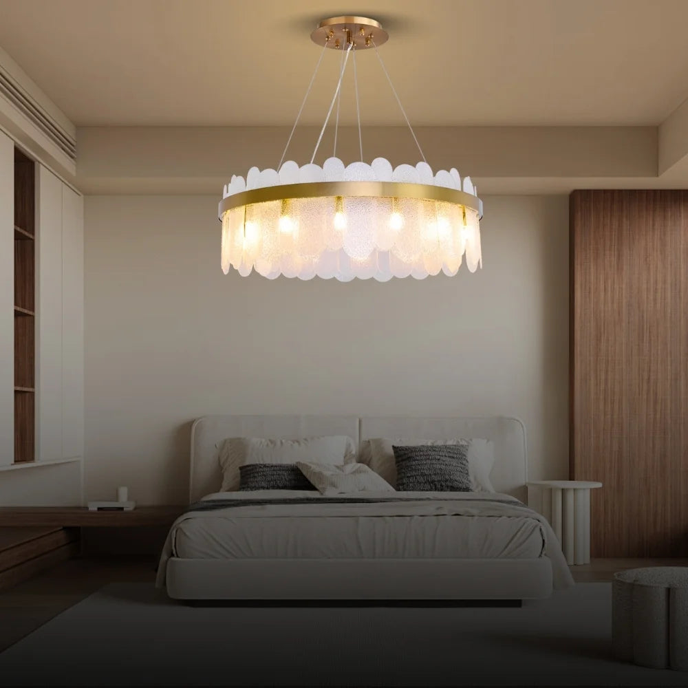 Glacia Luxury Glass Crystal Chandelier for Living Room