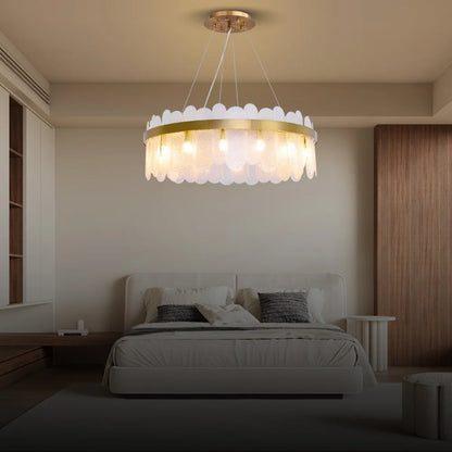 Glacia Luxury Glass Crystal Chandelier for Living Room