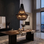 Veil Modern Brown LED Chandelier for Living Room & Dining Room