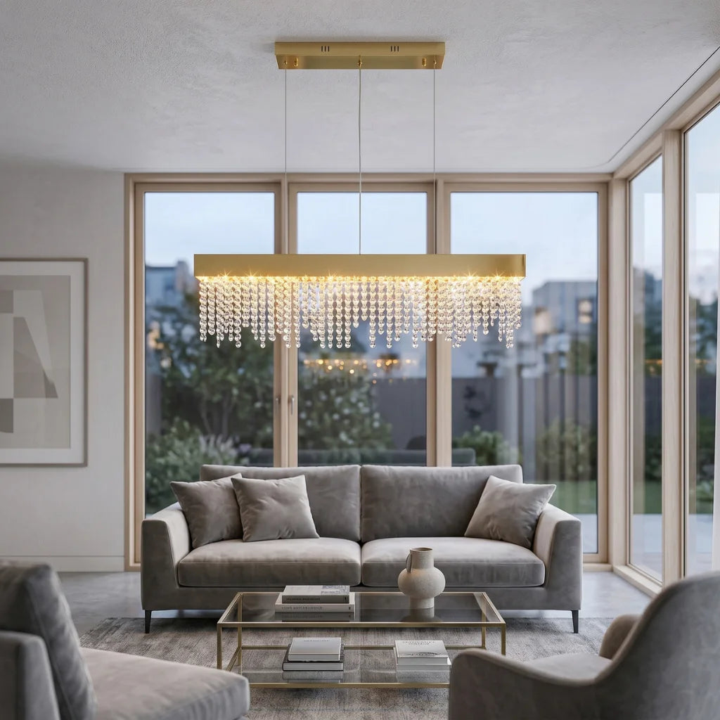 YOOGEE linear pendant light for kitchen and dining room lighting