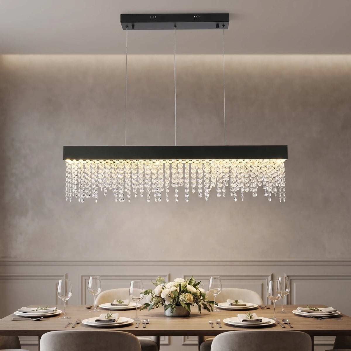 Luxury pendant lighting fixture for dining room and kitchen island