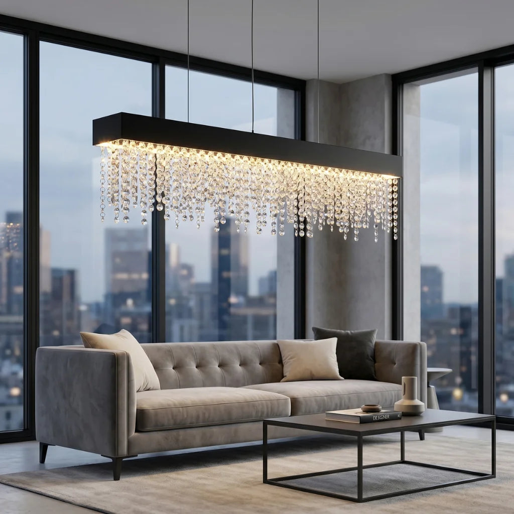 YOOGEE linear pendant light for kitchen and dining room lighting