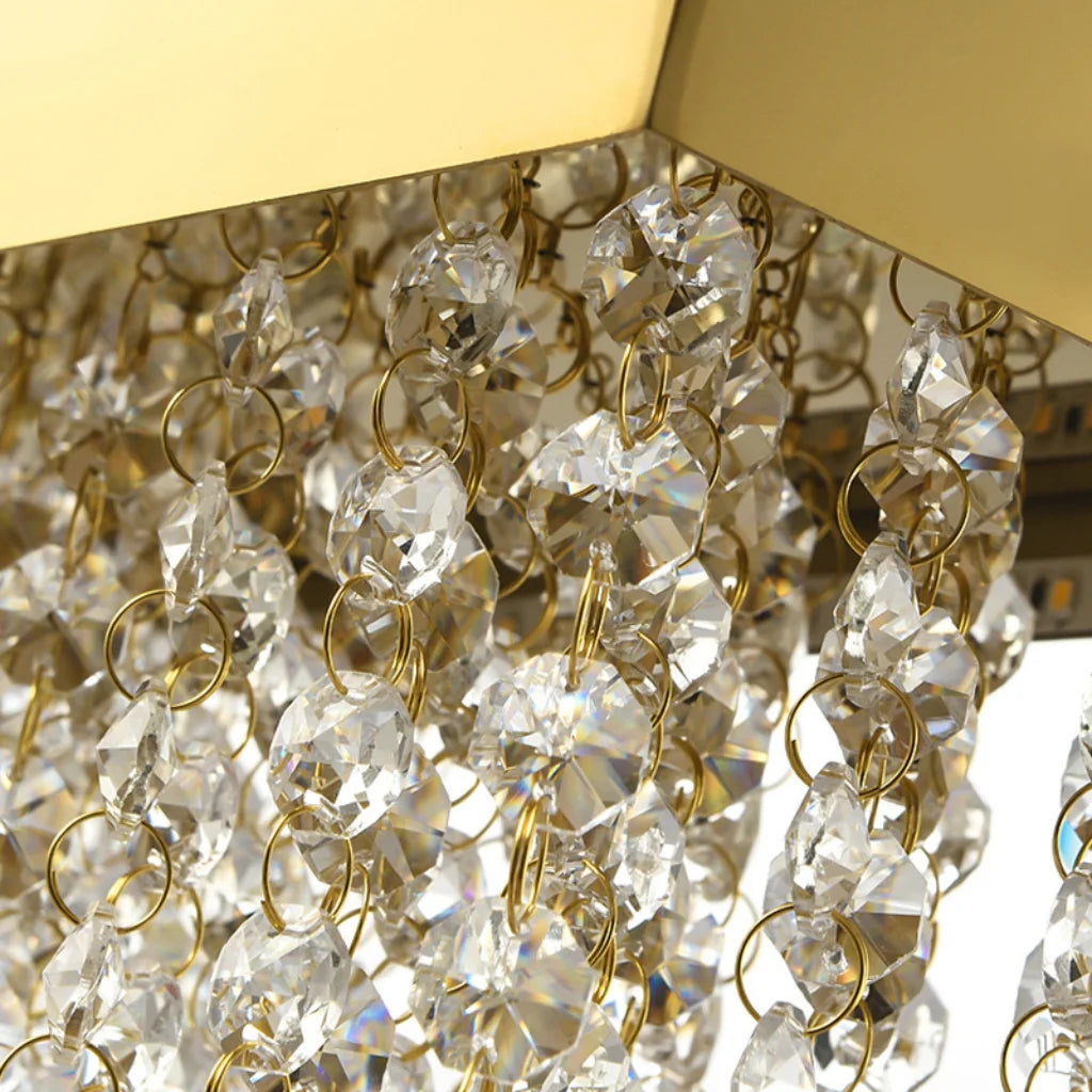 Modern brass pendant light for upscale American home interiors
