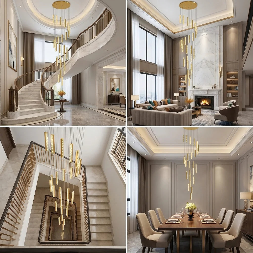 YOOGEE statement chandelier for dining room and foyer lighting