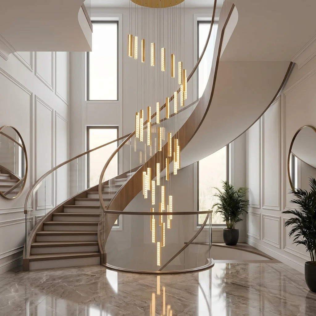 YOOGEE luxury crystal chandelier for modern dining room lighting