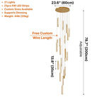 YOOGEE luxury crystal chandelier for modern dining room lighting