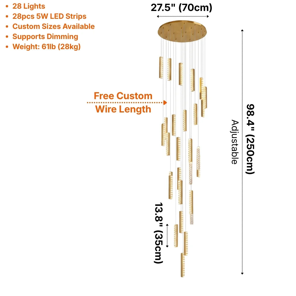 Modern chandelier light fixture for elegant living room decor