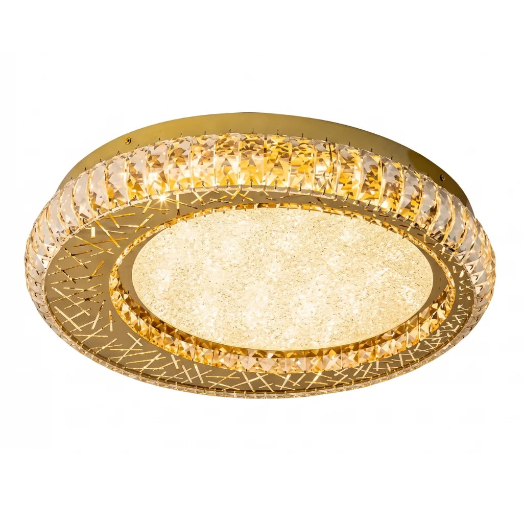 Nest Modern Crystal Gold Ceiling Lamp for Bedroom