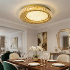 Nest Modern Crystal Gold Ceiling Lamp for Bedroom