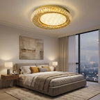 Nest Modern Crystal Gold Ceiling Lamp for Bedroom