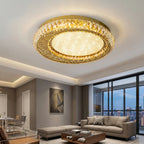 Nest Modern Crystal Gold Ceiling Lamp for Bedroom