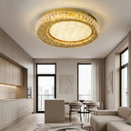 Nest Modern Crystal Gold Ceiling Lamp for Bedroom