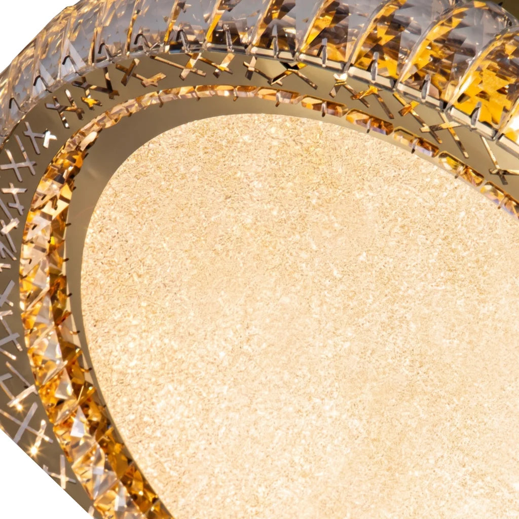 Nest Modern Crystal Gold Ceiling Lamp for Bedroom