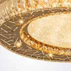 Nest Modern Crystal Gold Ceiling Lamp for Bedroom