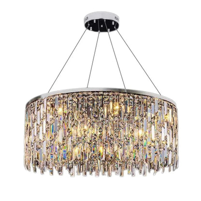 round crystal chandelier