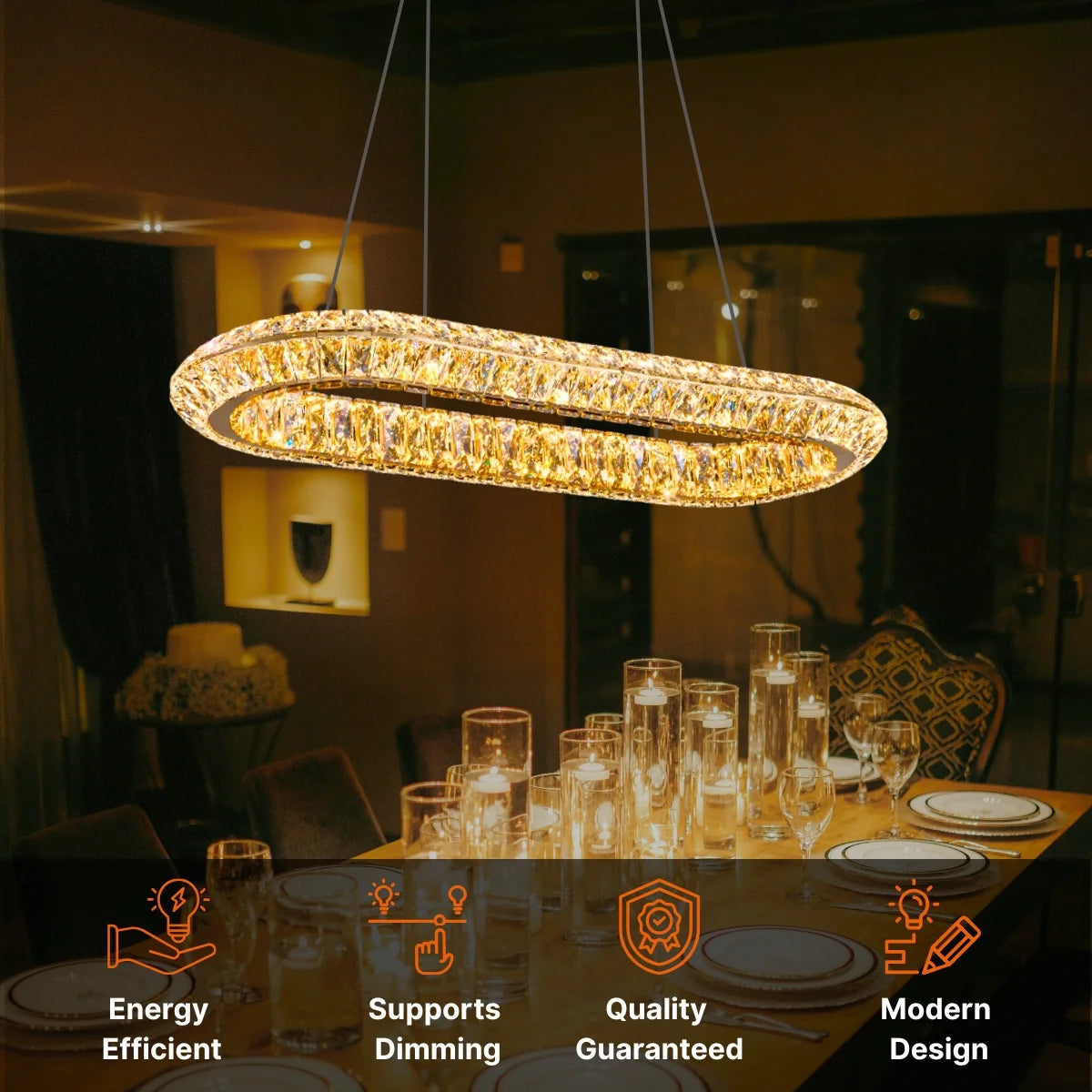Elva Crystal Pendant Lighting