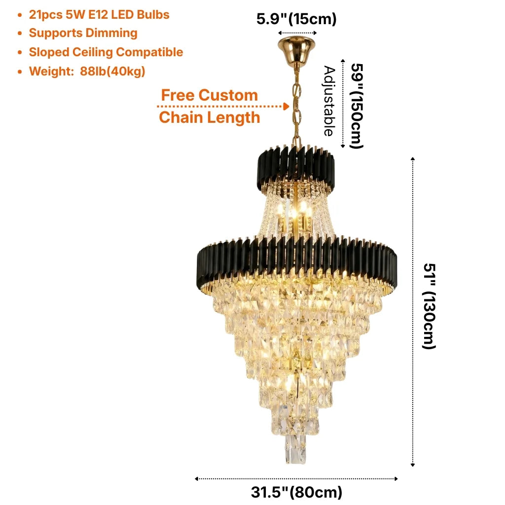 Modern chandelier light fixture for elegant living room decor