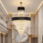 black and gold chandeliers