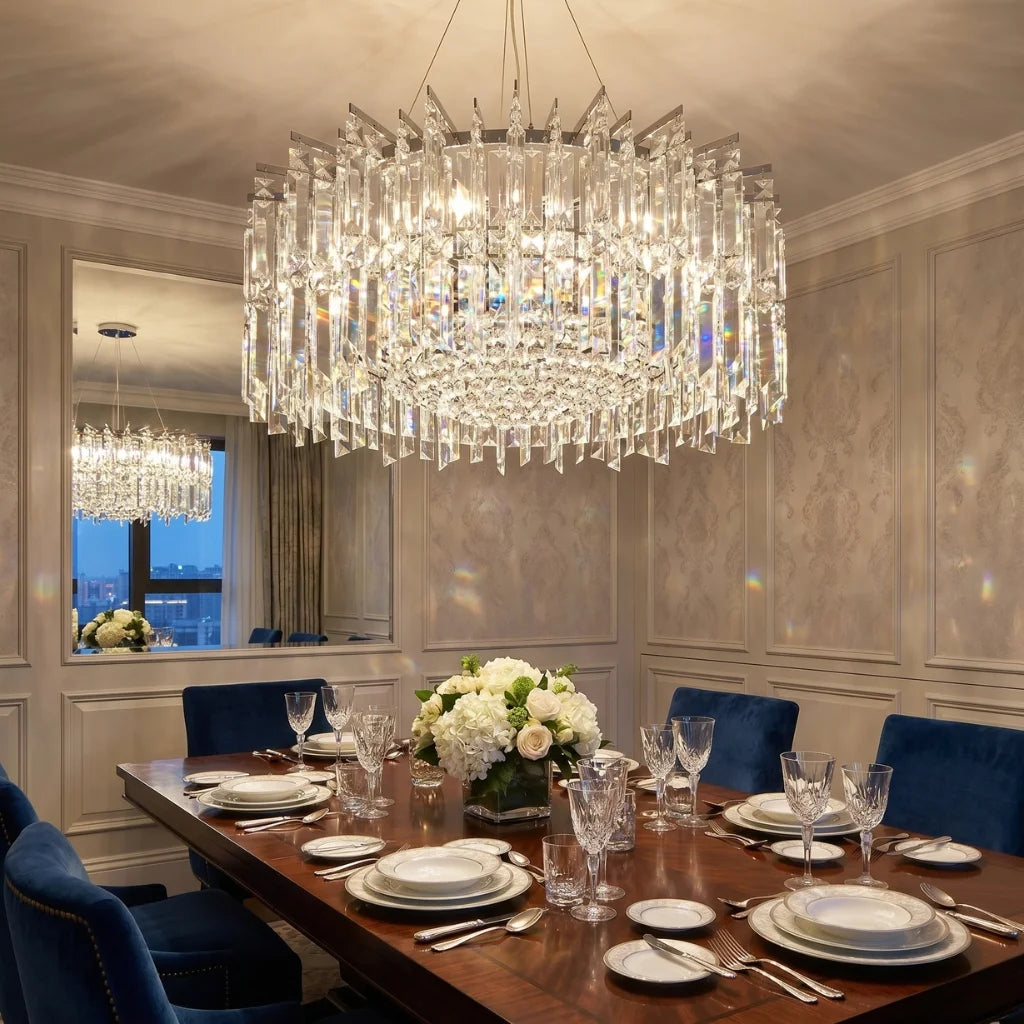 Luxury ceiling chandelier for upscale American home interiors