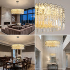 YOOGEE statement chandelier for dining room and foyer lighting