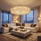 YOOGEE luxury crystal chandelier for modern dining room lighting
