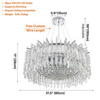 Modern chandelier light fixture for elegant living room decor