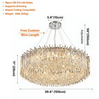 Contemporary chandelier lighting fixture for luxury home decor