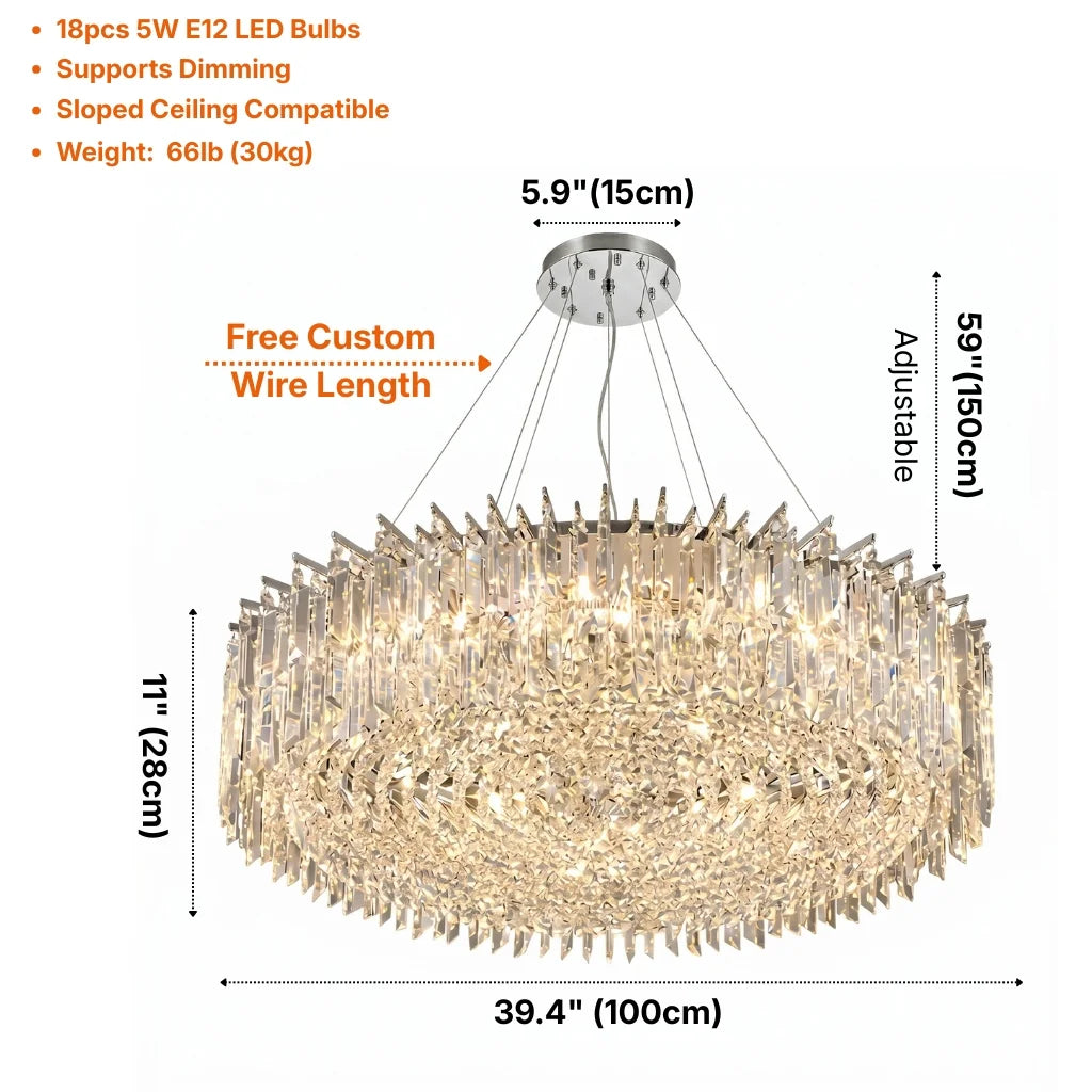 Contemporary chandelier lighting fixture for luxury home decor