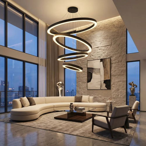 YOOGEE statement chandelier for dining room and foyer lighting