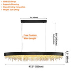 Luxury pendant lighting fixture for dining room and kitchen island