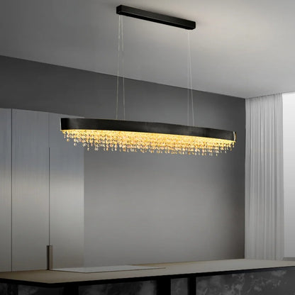 black crystal dining room chandelier