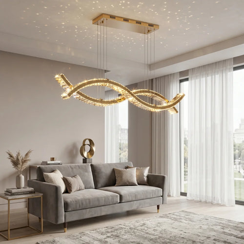 YOOGEE statement chandelier for dining room and foyer lighting