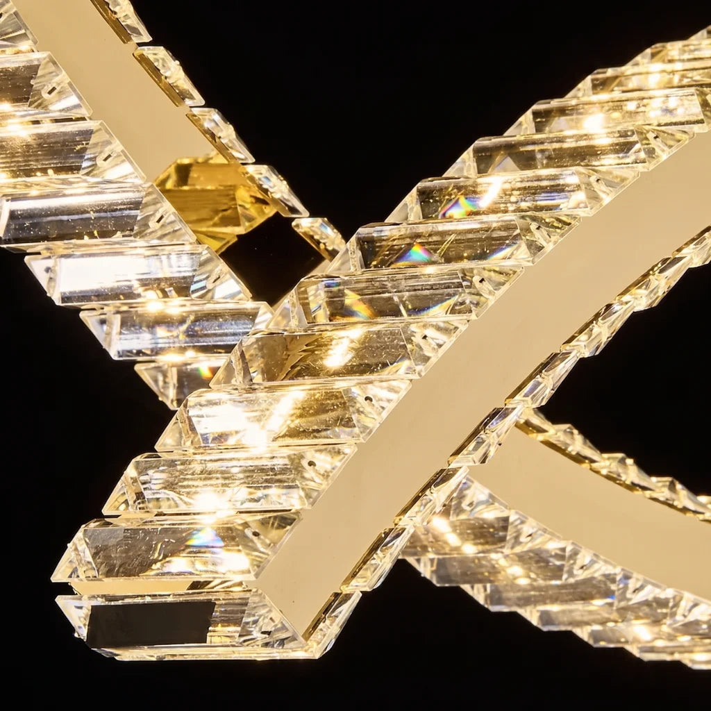YOOGEE luxury crystal chandelier for modern dining room lighting
