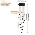 YOOGEE luxury crystal chandelier for modern dining room lighting