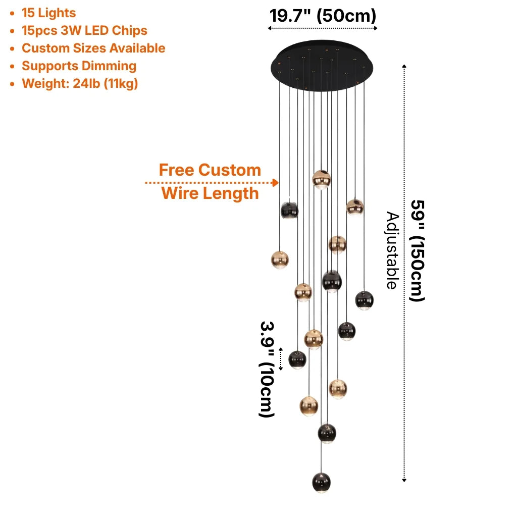 YOOGEE luxury crystal chandelier for modern dining room lighting