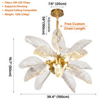 YOOGEE statement chandelier for dining room and foyer lighting