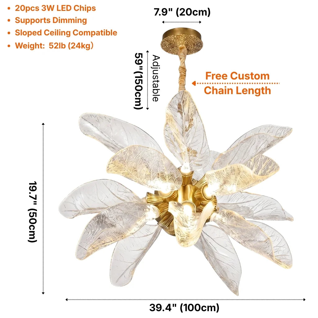 YOOGEE statement chandelier for dining room and foyer lighting